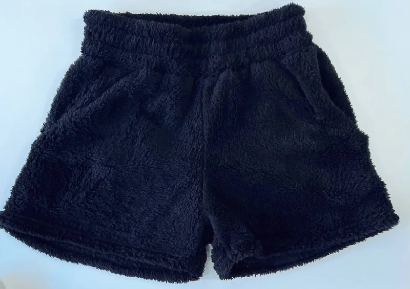 Work-Ready Men's Cargo and Utility ShortsGirl's Fuzzy Short In Black