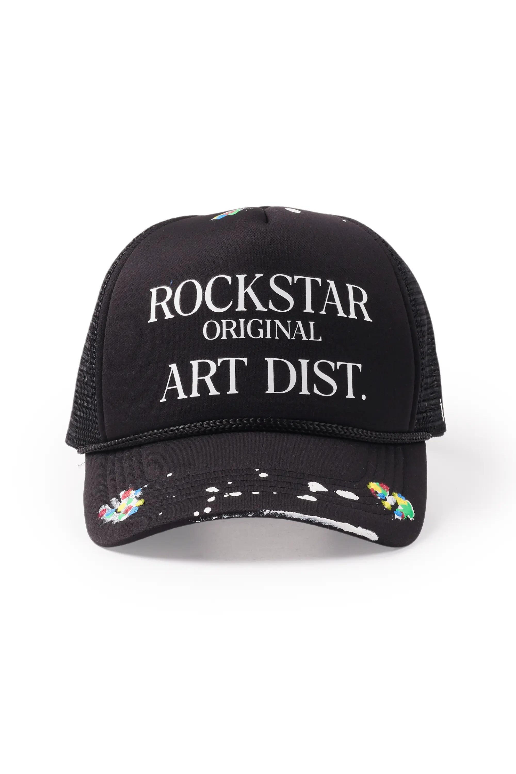 Men's Fedora HatsMonroe Black Paint Splatter Trucker Hat