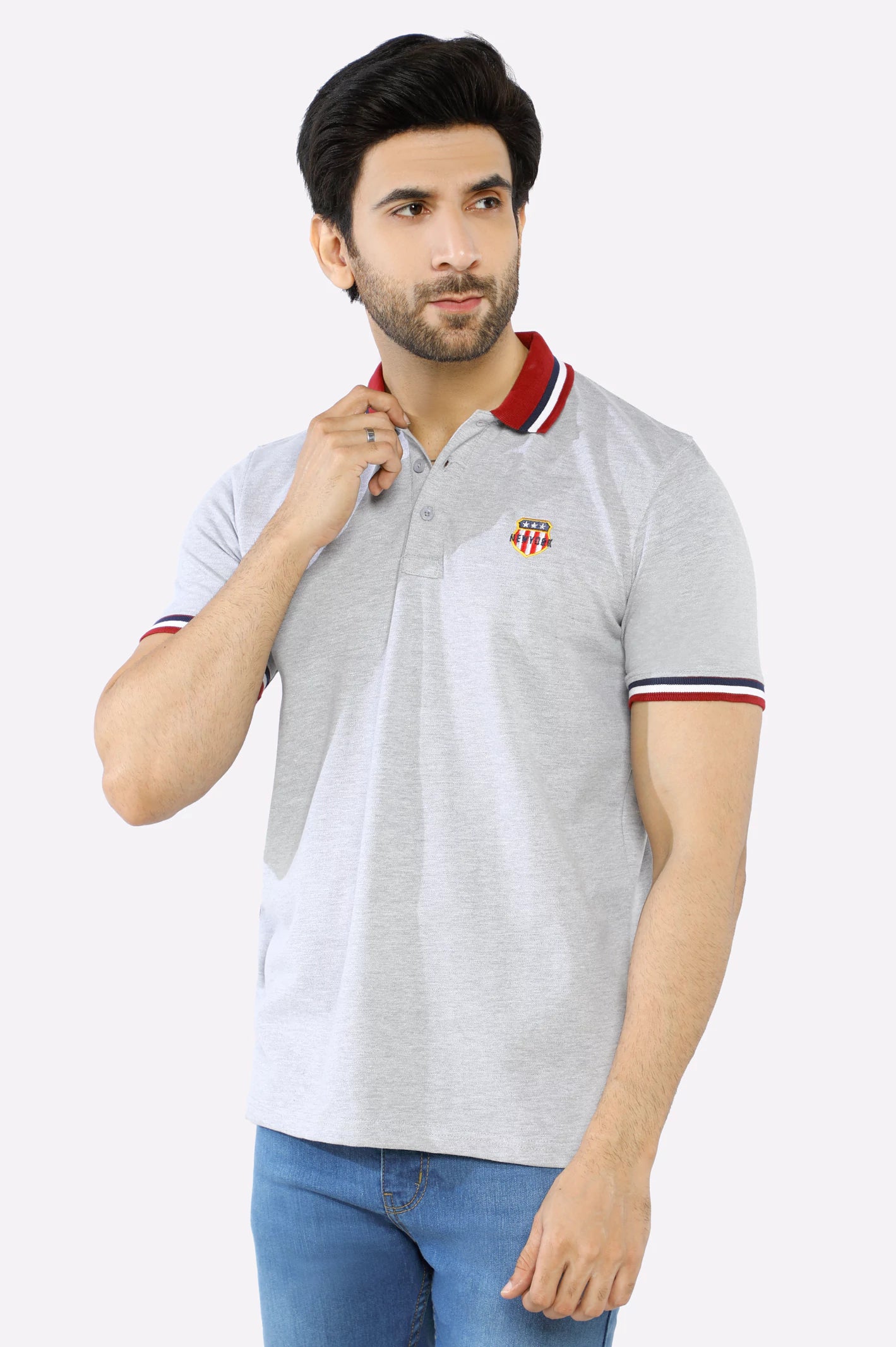Men's Shirts with CollarsJacquard Collar Polo
