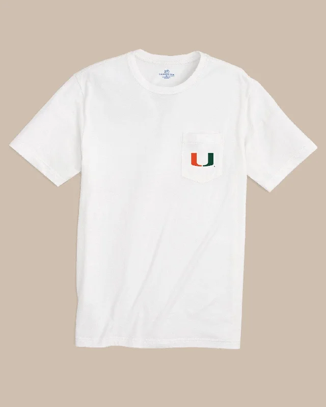 Men's Shirts with Mandarin CollarsMiami Hurricanes Gameday Embroidered Short Sleeve T-Shirt
