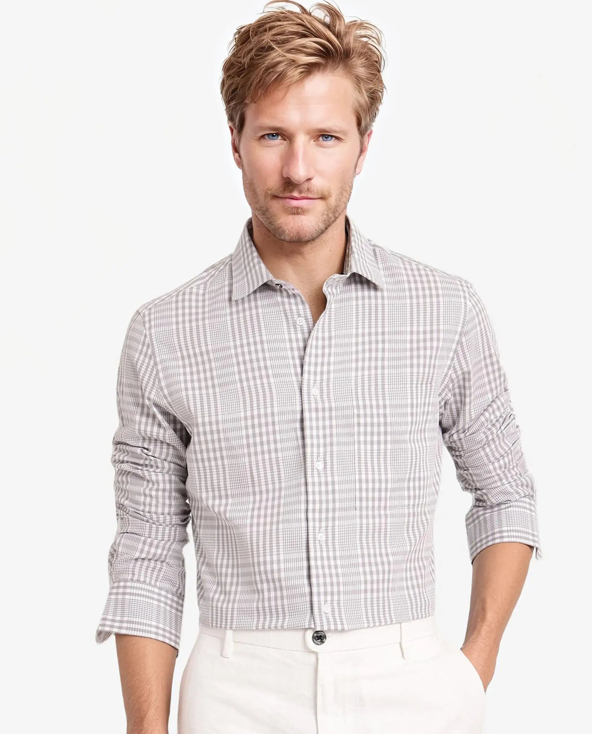 Men's Patterned Button-Down Shirts for Added InterestRare Rabbit Men's Bisk Grey Cotton Fabric Full Sleeve Regular Fit Checks Twill Shirt Men's Patterned Button-Down Shirts for Added InterestRare Rabbit Men's Bisk Grey Cotton Fabric Full Sleeve Regular Fit Checks Twill Shirt