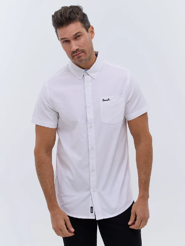 Men's Striped Shirts for a Maritime TwistBowdon Short Sleeve Oxford Shirt