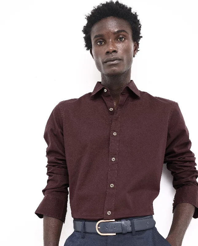 Men's Spread-Collar Shirts for a Bold StatementRare Rabbit Men's Arlet Maroon Cotton Fabric Full Sleeve Regular Fit Solid Shirt Men's Spread-Collar Shirts for a Bold StatementRare Rabbit Men's Arlet Maroon Cotton Fabric Full Sleeve Regular Fit Solid Shirt