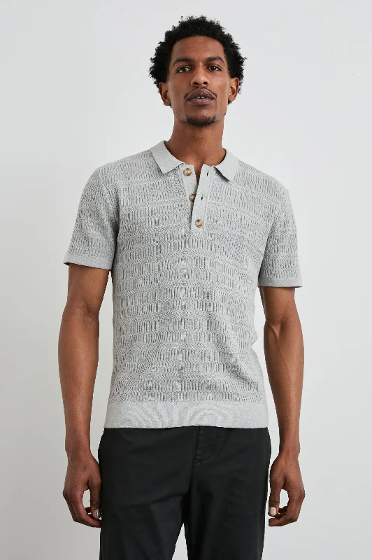 Men's Shirts with Elastic WaistbandsNATHAN POLO SHIRT - CONCRETE MELANGE