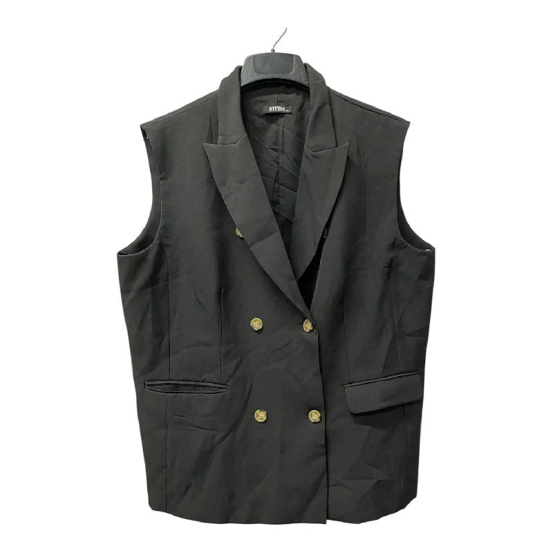 Men's Coats with Belted WaistsVest Other By Cme In Black, Size:1X