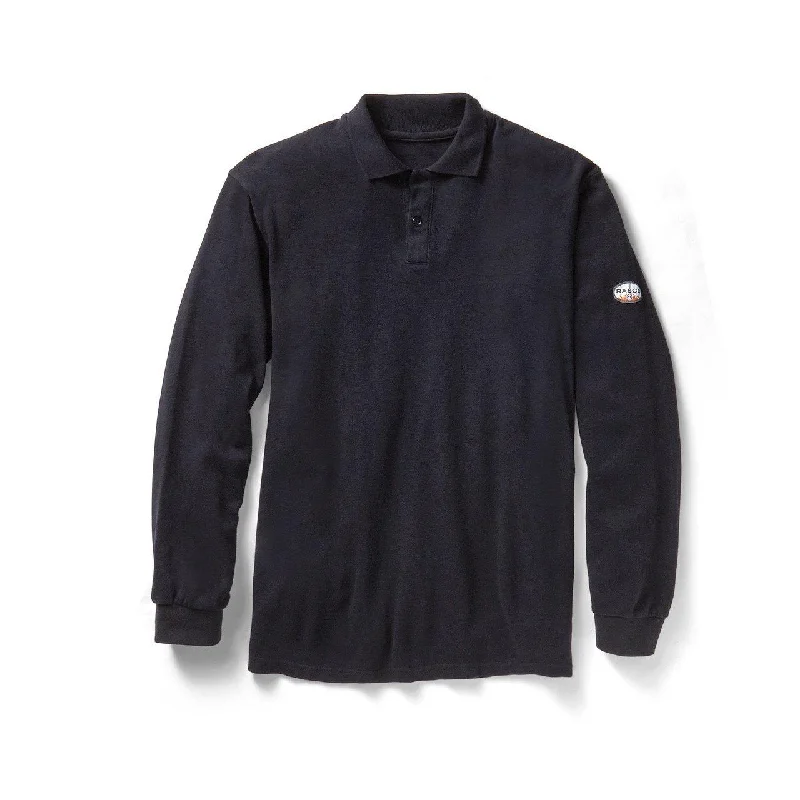 Men's Shirts with Mock NecksRasco FR M-NLS320 Navy Long Sleeve Polo