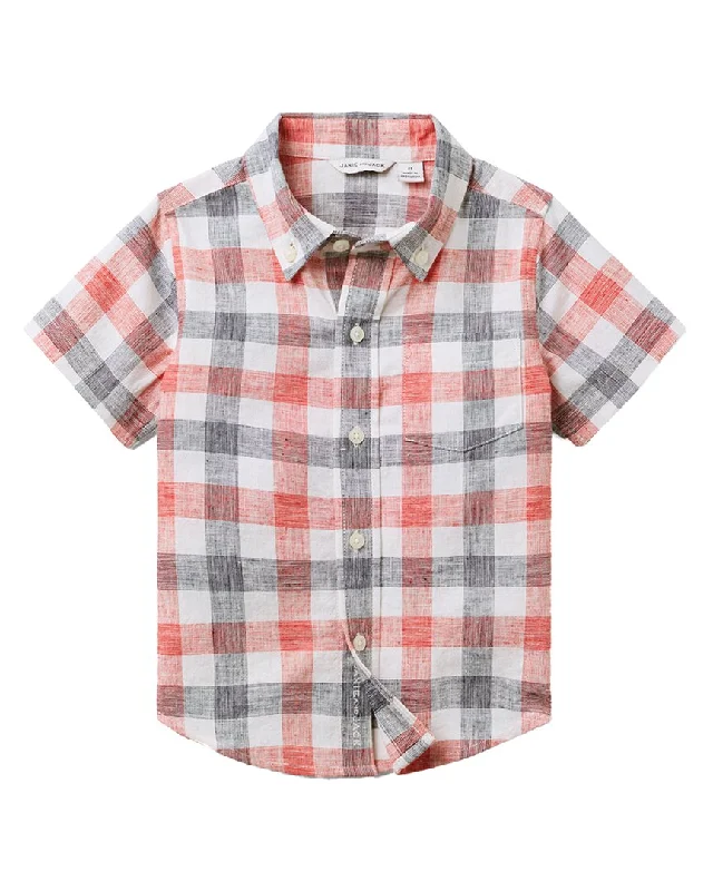 Men's Hunting Shirts for Camouflage and ComfortJanie and Jack Gingham Linen-Cotton Shirt Men's Hunting Shirts for Camouflage and ComfortJanie and Jack Gingham Linen-Cotton Shirt
