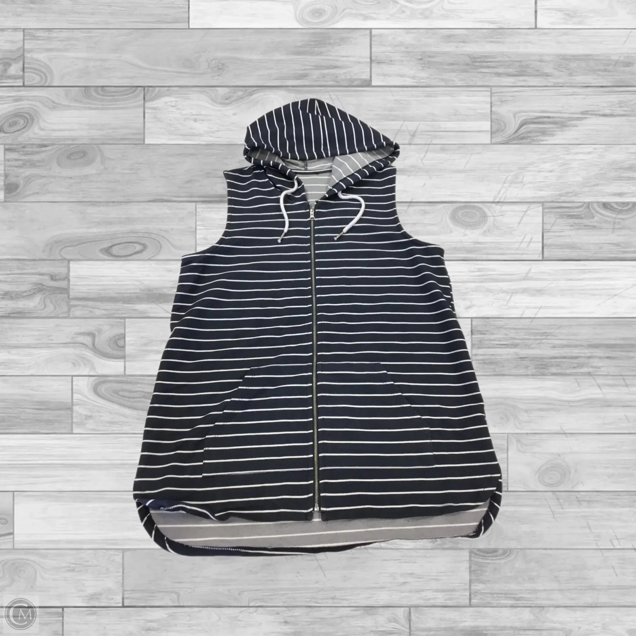 Men's Coats for WalkingVest Other By Clothes Mentor In Striped Pattern, Size: L