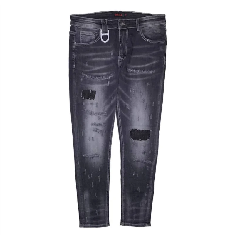 Authentic Raw Denim Men's JeansMen's Warner Denim Jean In Black Washed