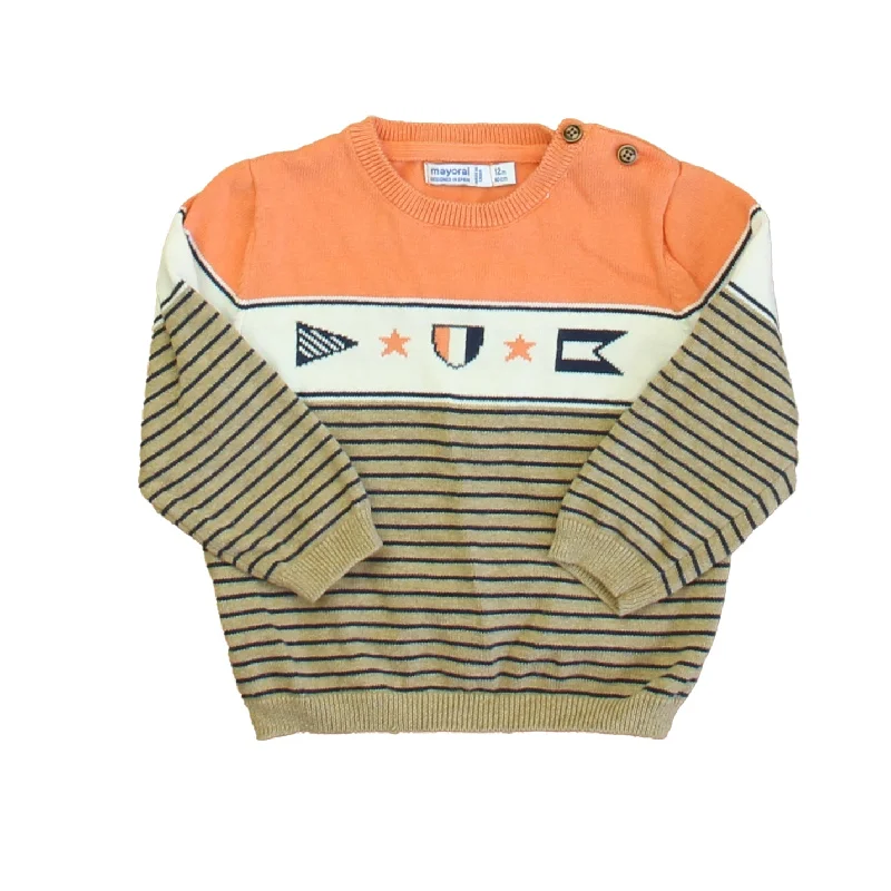 Patterned Men's Fair Isle SweatersMayoral Boys Orange | White | Brown Sweater