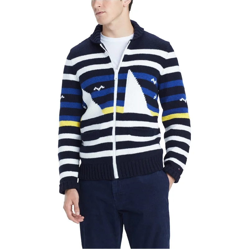 Trendy Men's Oversized SweatersTommy Hilfiger Mens Coastal Cardigan Sweater