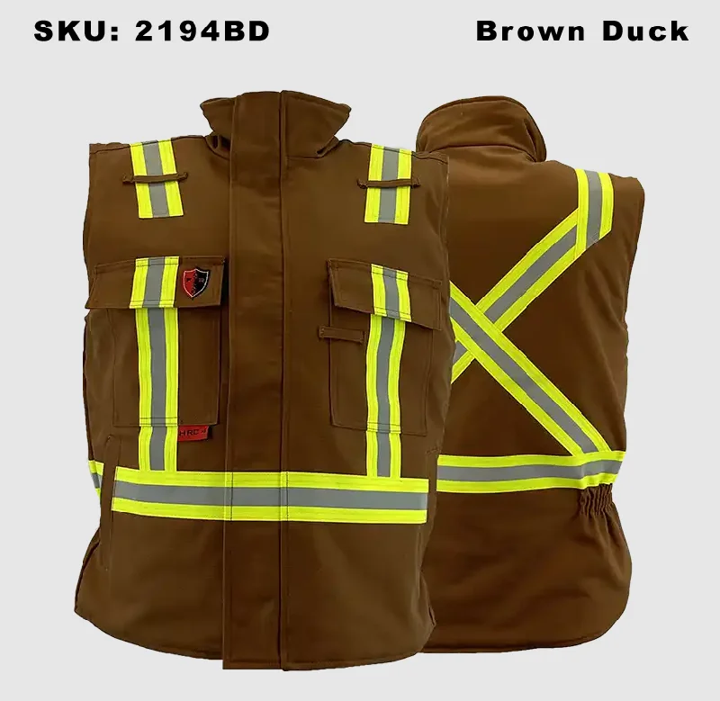 Men's Coats with Vintage StyleBrown Duck Guardian® FR/AR Bomber Vests 2194BD
