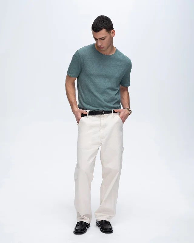 Warm Men's Fleece-Lined TopsSlub Jersey Short Sleeve Crew Neck Tee - Spring Eucalyptus Warm Men's Fleece-Lined TopsSlub Jersey Short Sleeve Crew Neck Tee - Spring Eucalyptus