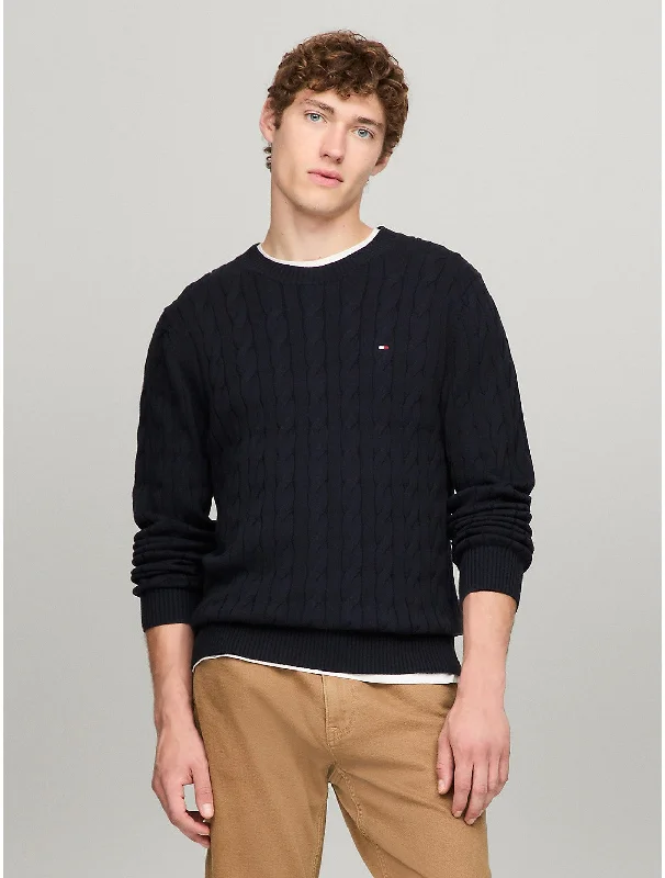 Men's Sweaters with Button CuffsTommy Hilfiger Men's Cable Knit Sweater