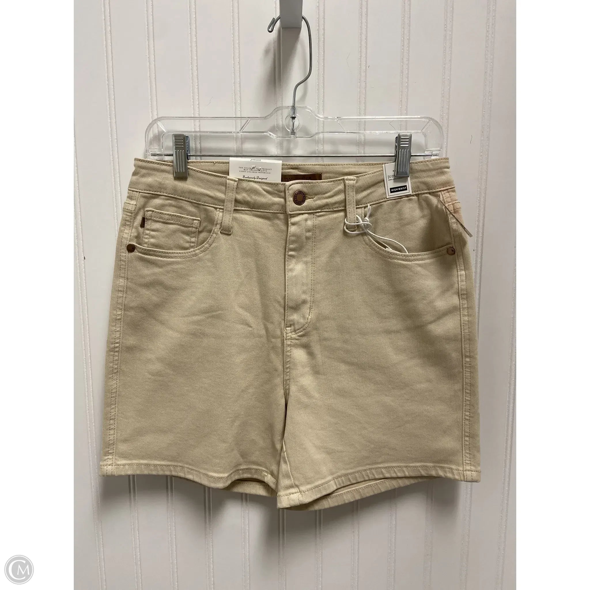 Men's Elastic Waistband ShortsShorts By Judy Blue In Beige, Size: L