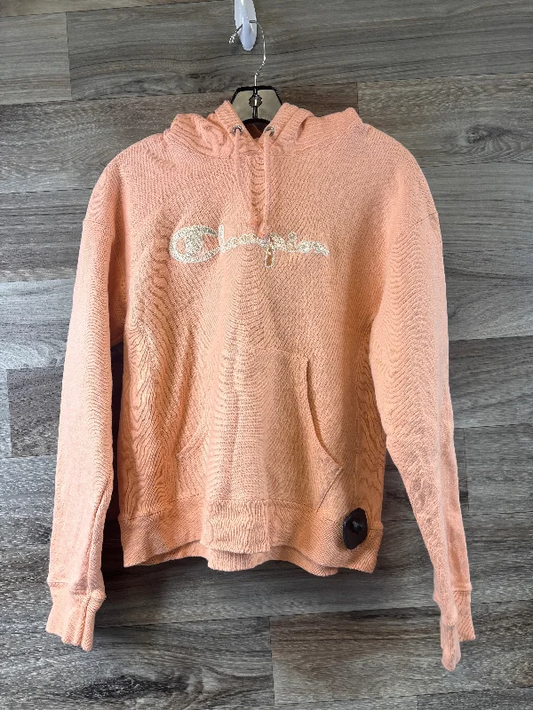 Men's Hoodies for Mild WeatherAthletic Sweatshirt Hoodie By Champion In Orange, Size: S Men's Hoodies for Mild WeatherAthletic Sweatshirt Hoodie By Champion In Orange, Size: S