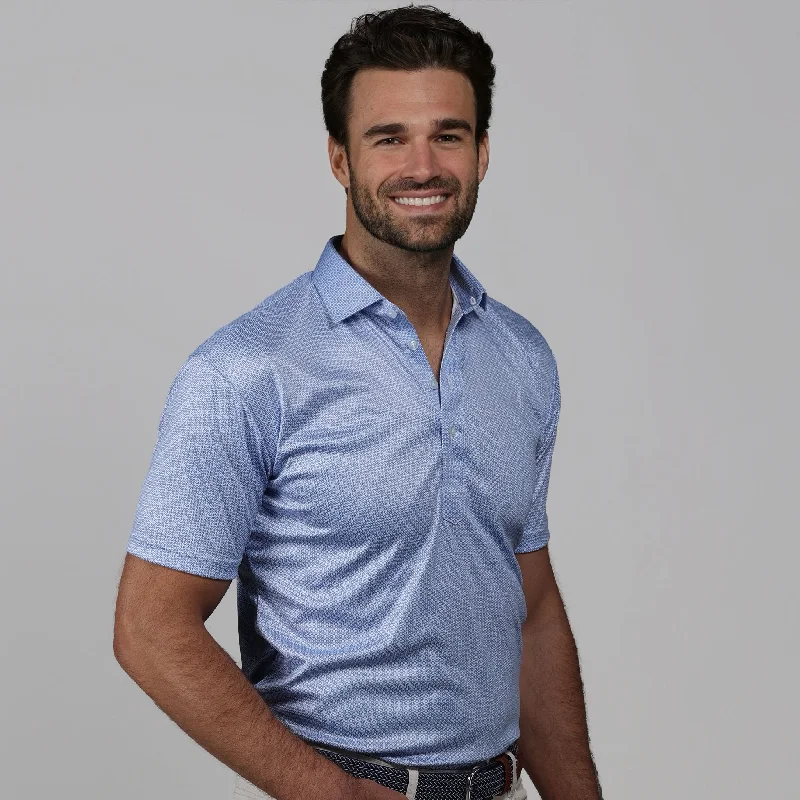 Warm Men's Fleece-Lined TopsThe Semi-Spread Collar Polo Santorini