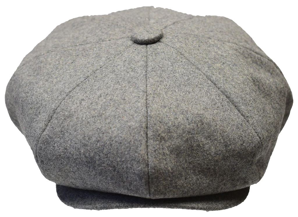 Trendy Work HatsLight Grey Men's Apple Hat wool 8 Panel Casual Hats