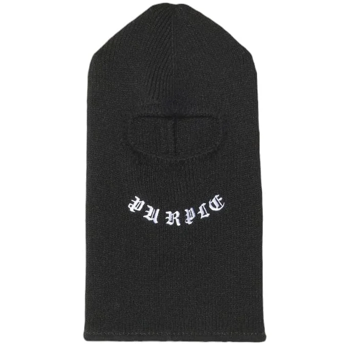 Affordable Winter HatsPurple Brand Gothic Workmark Balaclava (Black) A6101-ABBB424