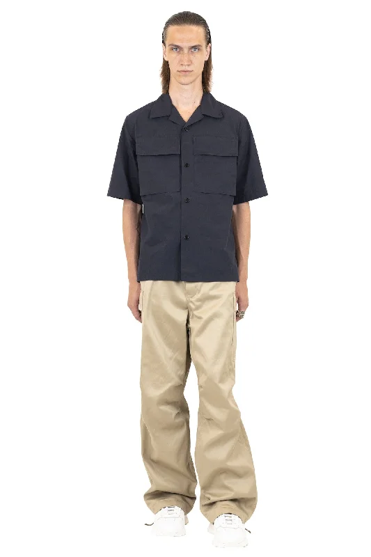 Elegant Men's Wool CoatsJil Sander Shirt in Navy