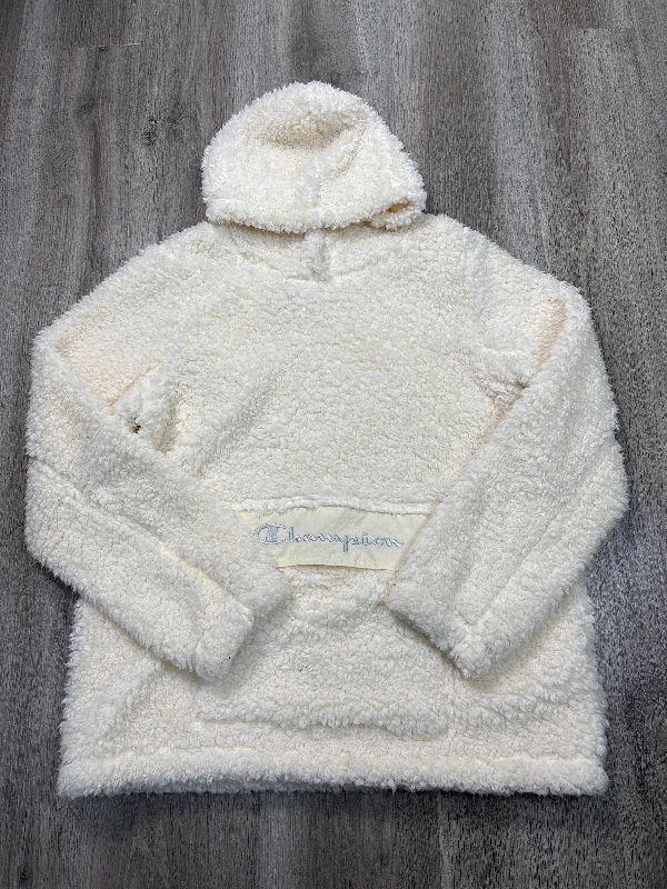 Men's Hoodies for Mild WeatherSweatshirt Hoodie By Champion In White, Size: L