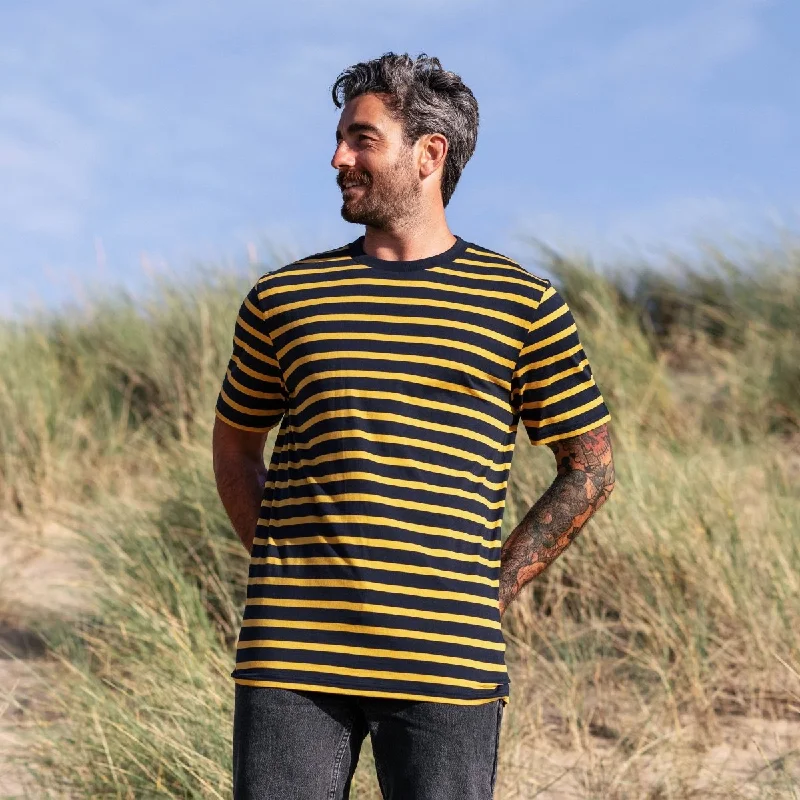 Navy & Mustard Stripe