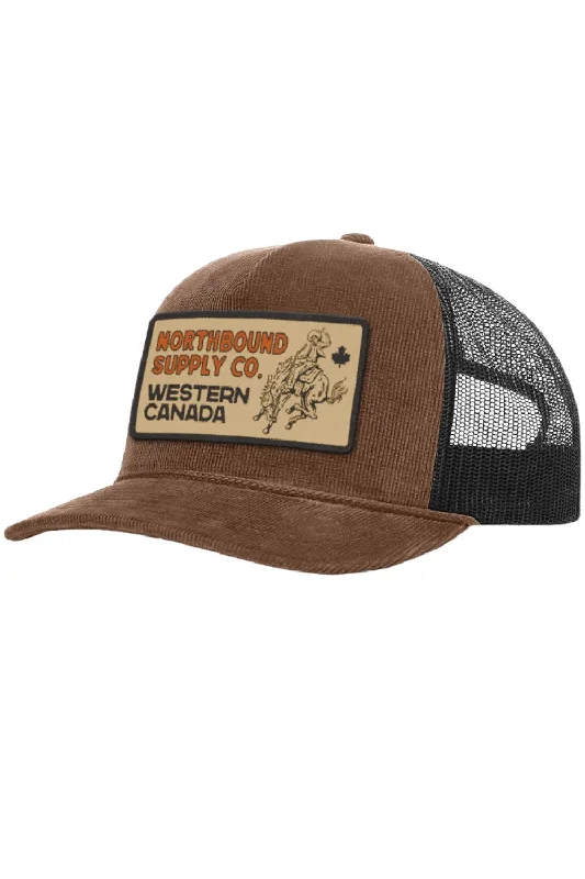 Summer Straw HatsNorthbound Western Canada Antique Gold Trucker Hat