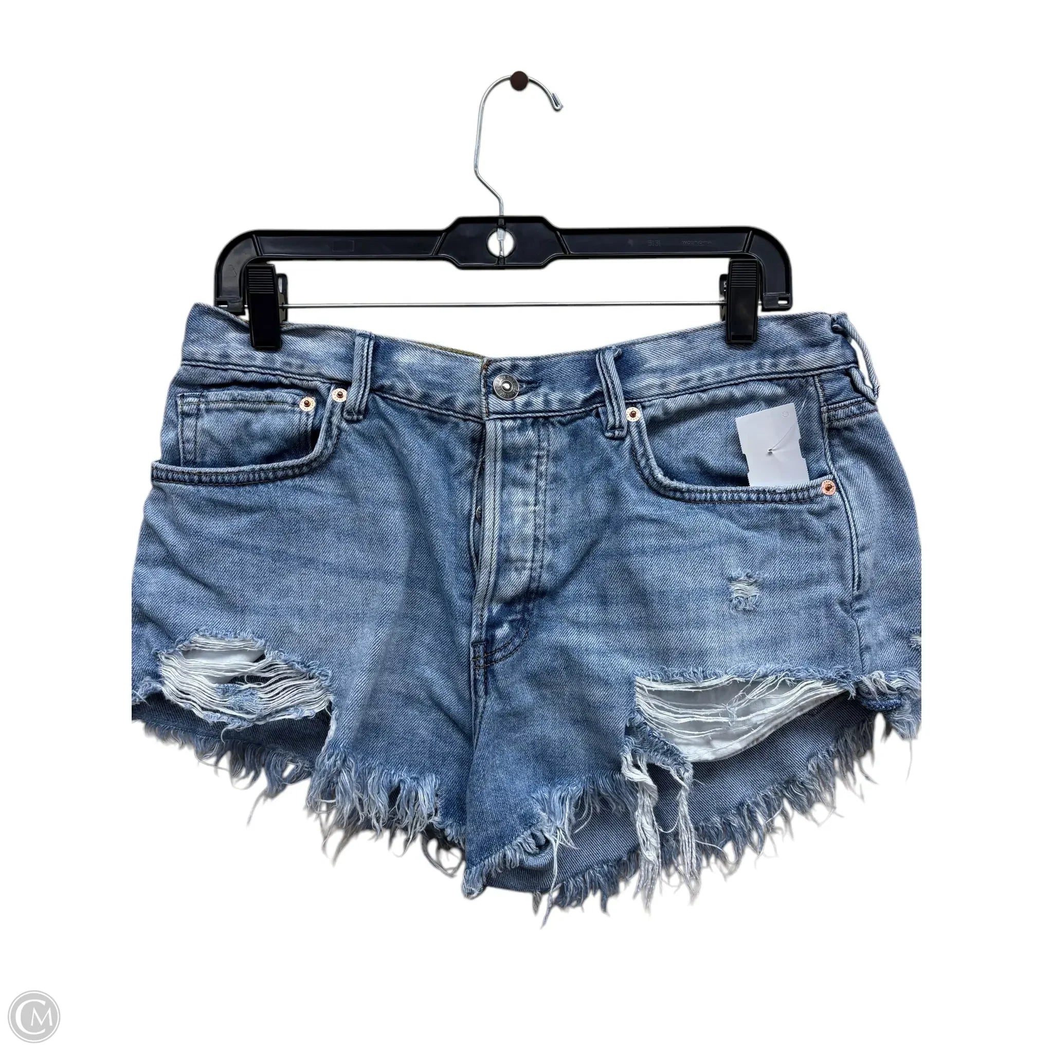 Patterned Men's Bermuda Casual ShortsShorts By We The Free In Blue Denim, Size: 10