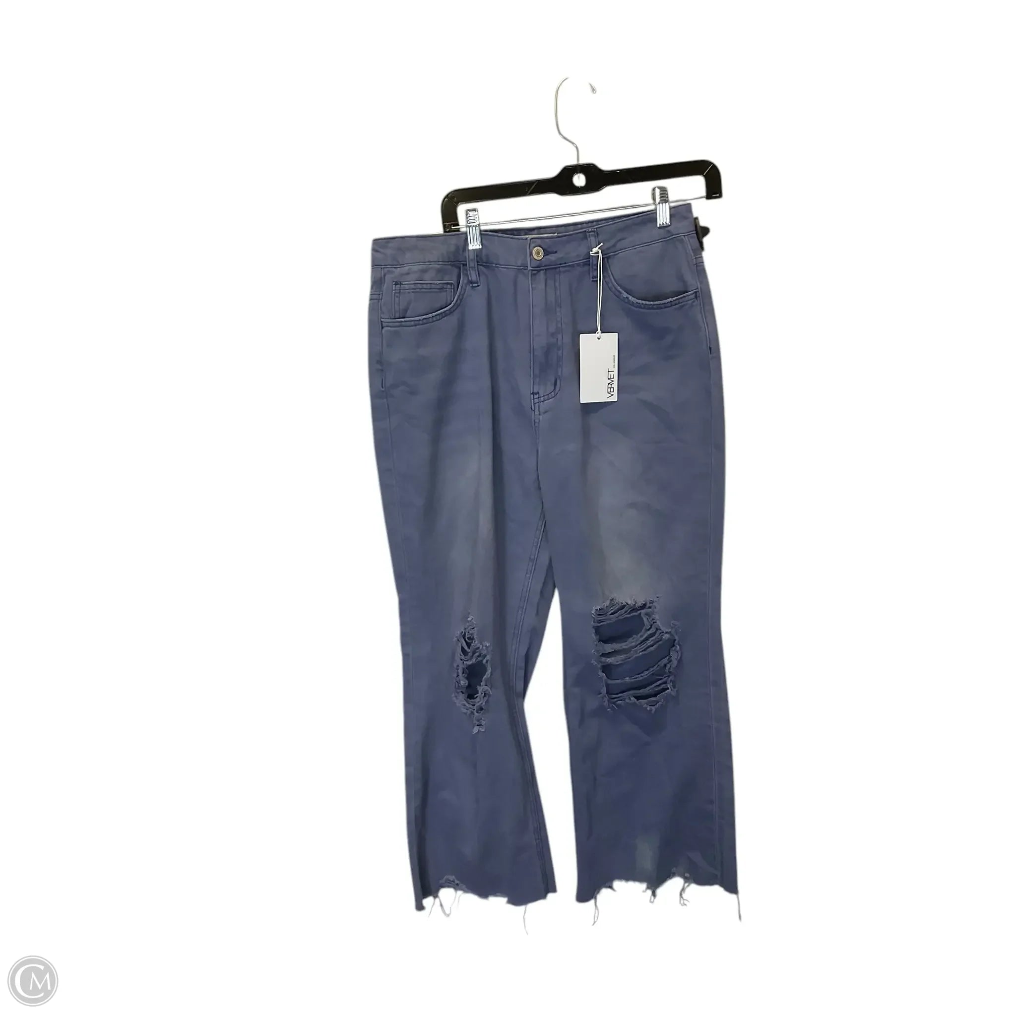 Sustainable Eco-Friendly Men's JeansJeans Flared By Vervet In Purple Denim, Size: 8