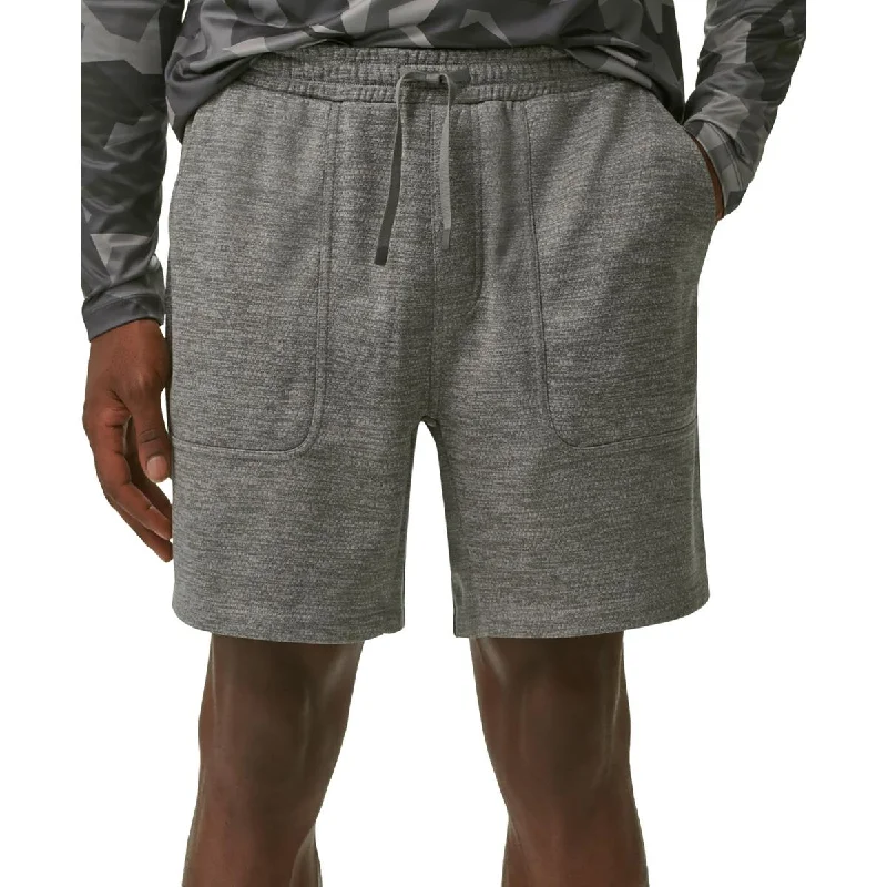 Easy-Care Men's Machine-Washable ShortsMens Textured Polyester Casual Shorts