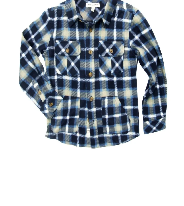 Men's Essential Dress Shirts for Everyday WearSnow Fleece Boys Shirt In Blue/tan Plaid Men's Essential Dress Shirts for Everyday WearSnow Fleece Boys Shirt In Blue/tan Plaid