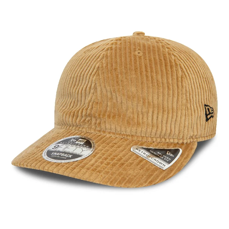 Plain Beanie CapsNew Era Cord Open Brown 9FIFTY Retro Crown Cap