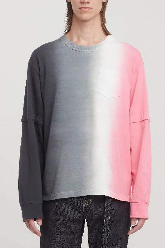 Men's Coats for AutumnSacai Tie Dye Cotton Jersey LS T-Shirt