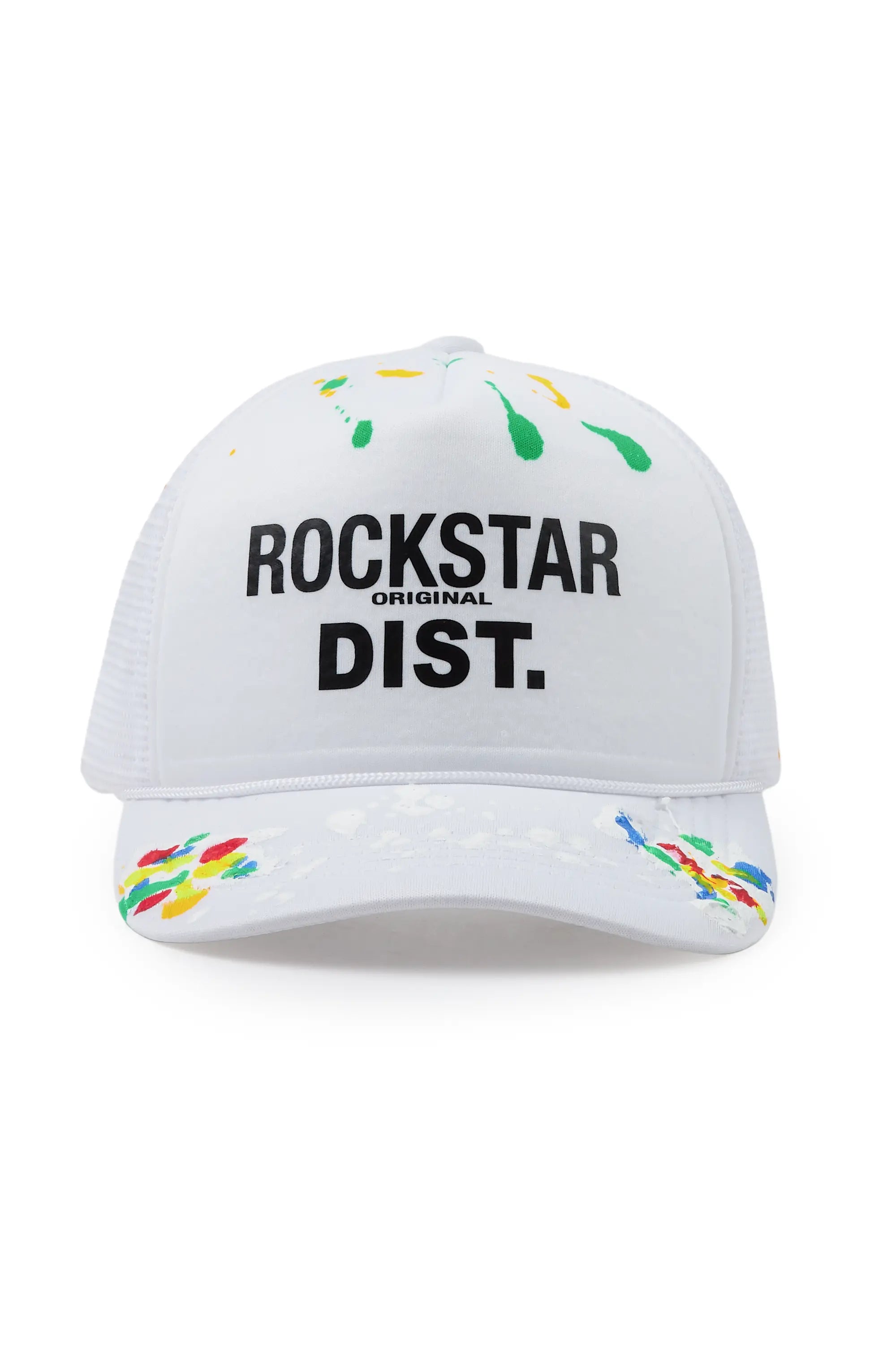 Bright Straw HatsNeptune White/Black Trucker Hat