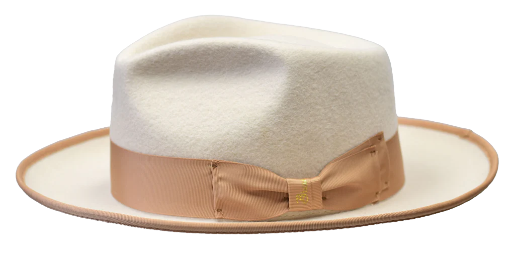 Quilted Winter HatsBone/Camel Bruno Capelo Night Hawk Collection Men's Wool Hat