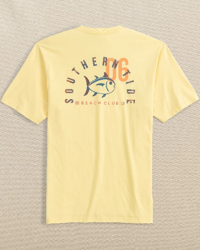 Men's Shirts with Embellished SleevesSun Faded Beach Club Short Sleeve T-Shirt