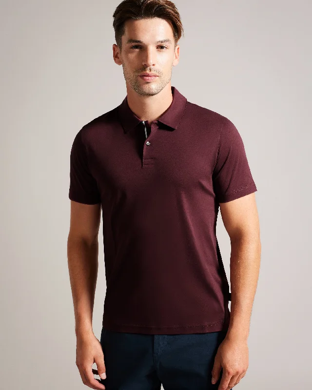 Men's Shirts with Short PlacketsZeiter Short Sleeve Slim Soft Touch Polo Maroon