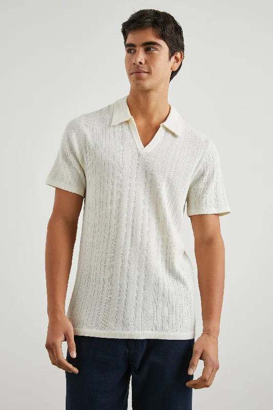 Men's Shirts with Ruffled HemlinesETANNE POLO SHIRT - ECRU