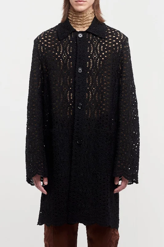 Men's Coats for Mild WeatherDries Van Noten Perforated Rakin Coat