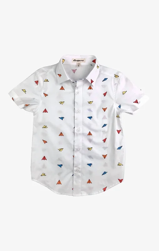 Men's Pocket T-Shirts for Added FunctionalityBoys' Day Party Shirt In Paper Planes