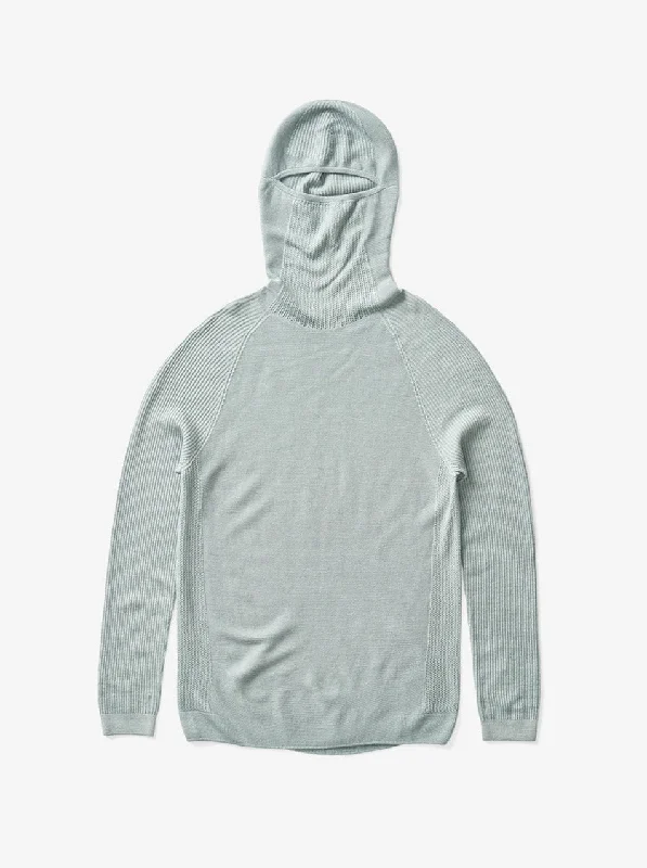 Men's Sweaters with Checkerboard PatternsBALACLAVA SWEATER - Slate Gray