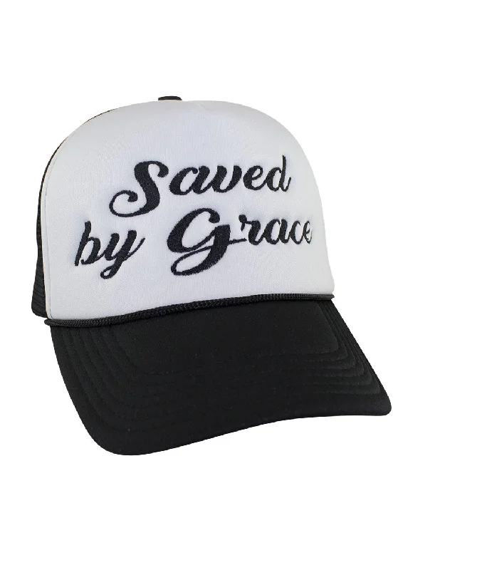 Casual Beanie Caps"Saved by Grace" Foam Trucker Hat