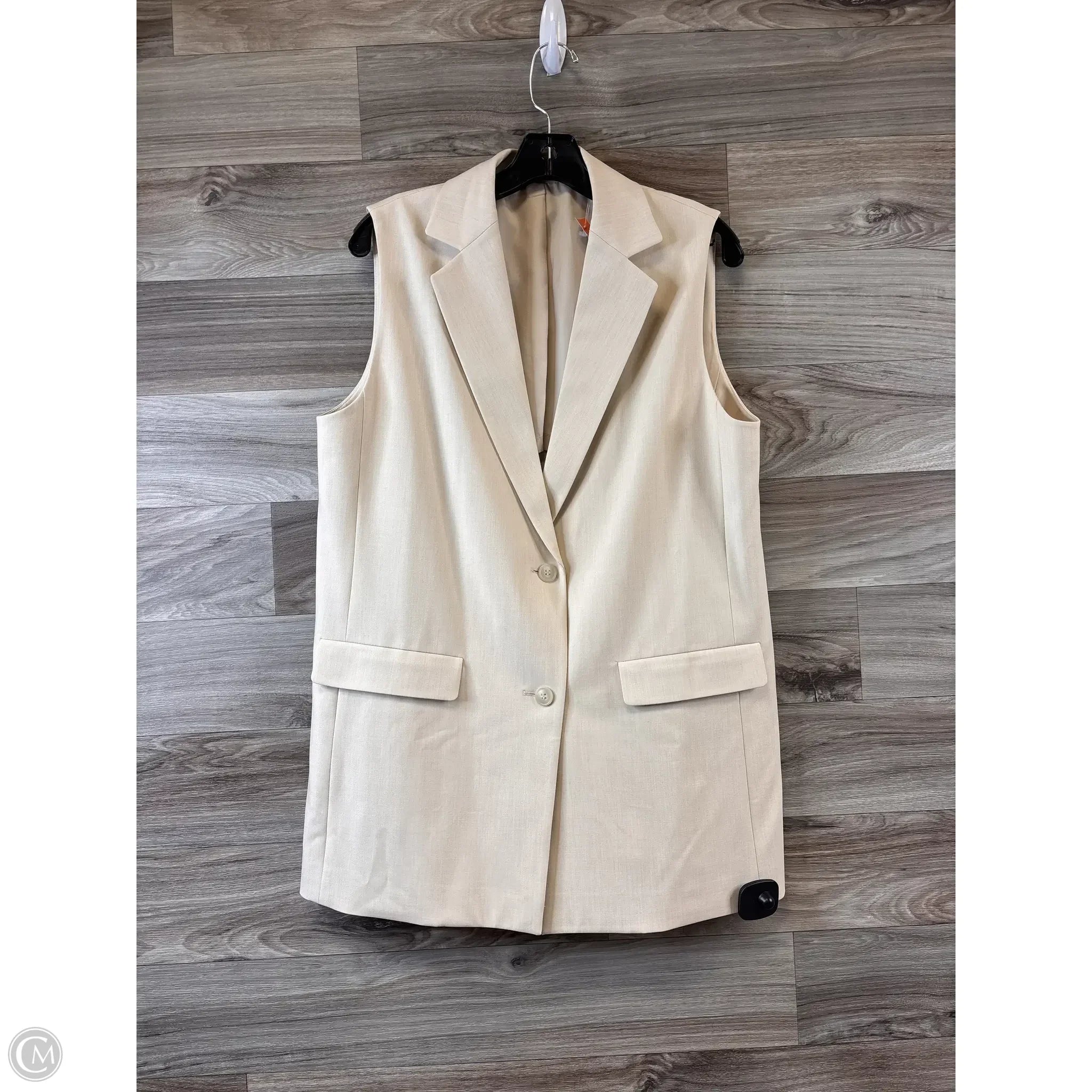 Men's Coats with Ripstop FabricVest Other By Clothes Mentor In Cream, Size: M