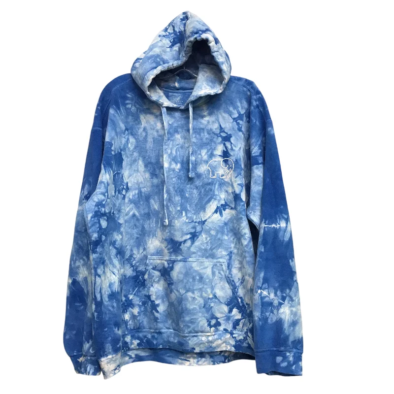 Casual Men's Zip-Up HoodiesSweatshirt Hoodie By Ivory Ella In Blue, Size:L