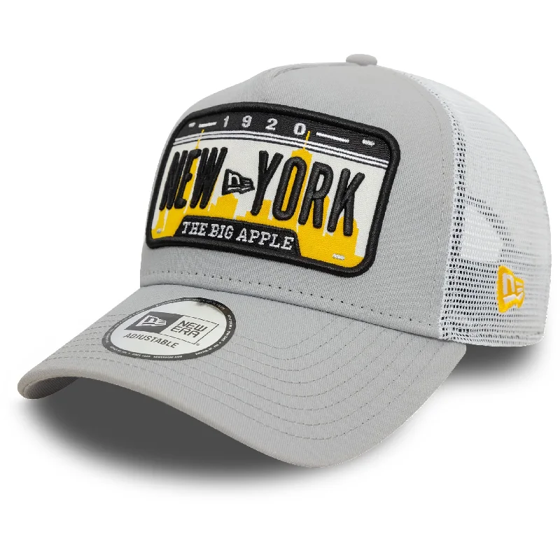 Kids' Sun HatsNew Era License Plate Grey 9FORTY E-Frame Adjustable Trucker Cap