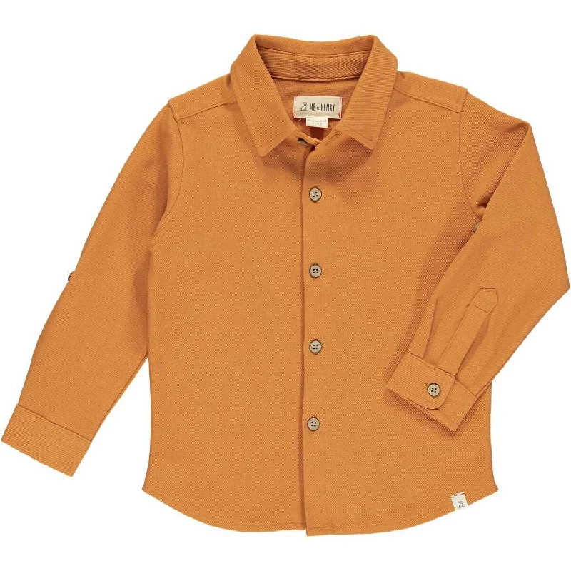 Men's Timeless Dress Shirts for Enduring StyleBoy's Rembert Pique Shirt In Pumpkin