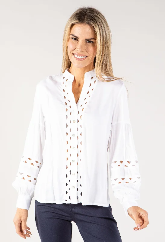 Men's Short-Sleeve Shirts for Warm WeatherCut-out Detail Shirt