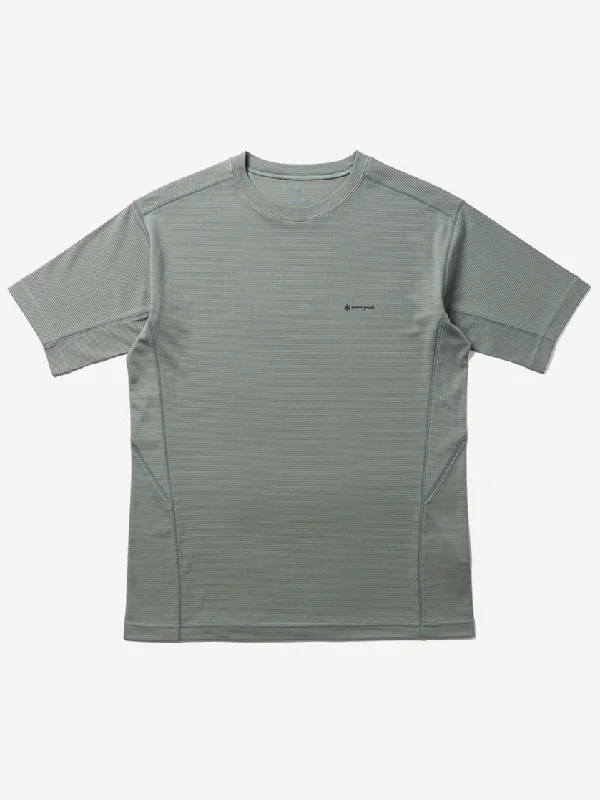 Men's Shirts with Surplice HemlinesSnow Peak Pe Power Dry T-Shirt - Grey