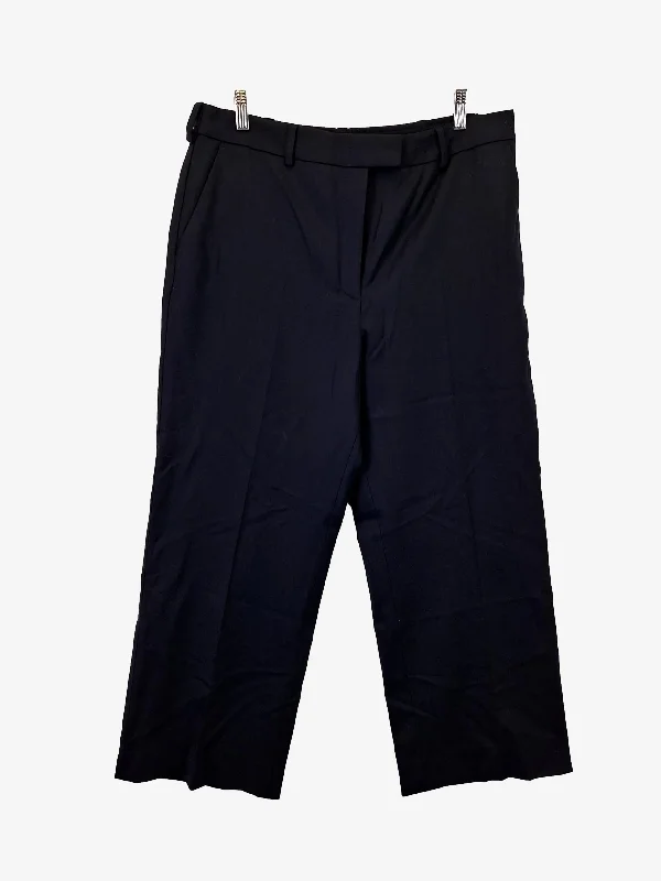 Elegant Straight-Leg Men's JeansCefinn Navy Wool Blend Wide Leg Pants Size 16