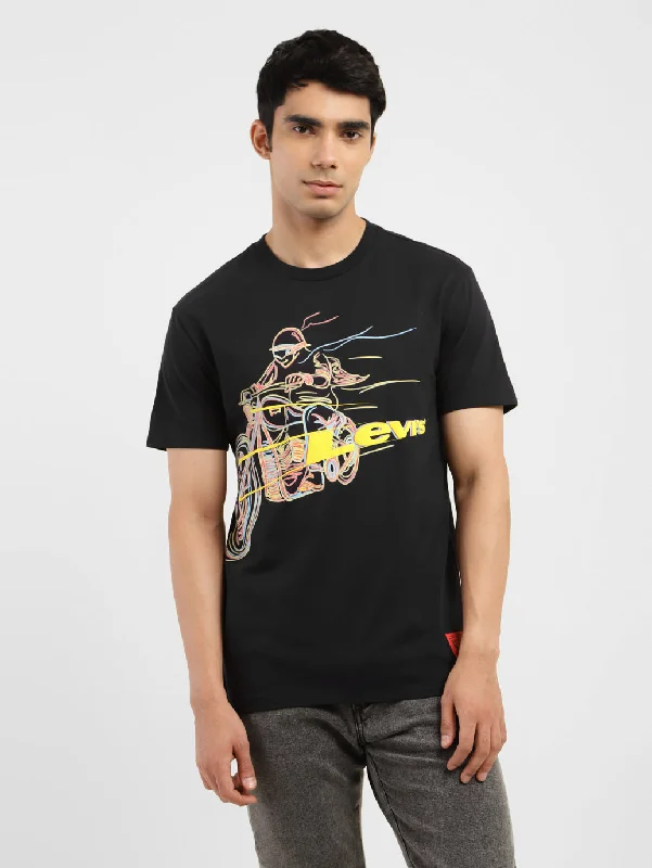 Men's Dressy Shirts for Formal EventsMen's Graphic Print Crew Neck T-shirt
